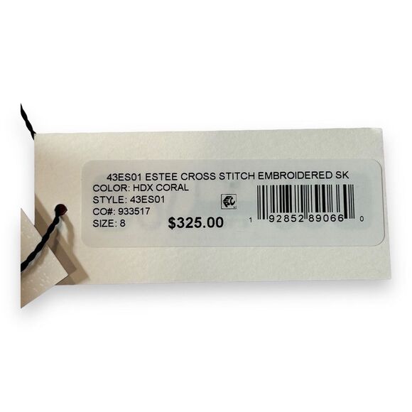 Milly Women's White Estee Embroidered Ruffle Mini Skirt Size 8 $325 - Picture 5 of 8